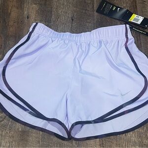 Nike Womens Lavender Athletic Shorts purple Trim Dri-Fit size S liner Brief